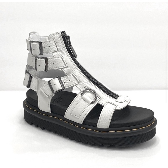 - NEW OLSON ZIPPED LEATHER STRAP SANDALS - Picture 3 of 7